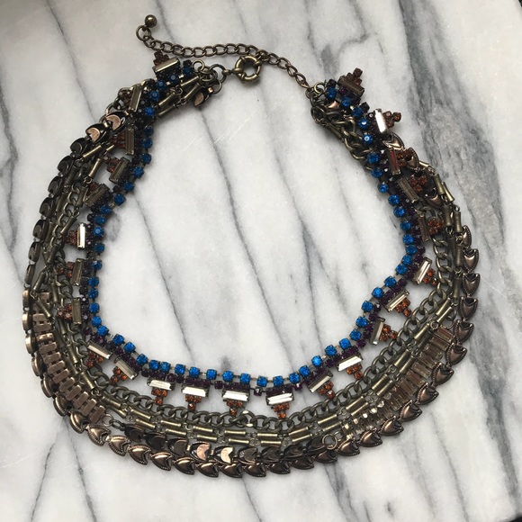 Mixed rhinestone necklace - Picture 2 of 5